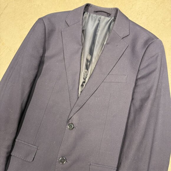 Dan John Super Garebi Blazer Sport Coat Slim Fit Navy Blue 36R - Picture 2 of 11